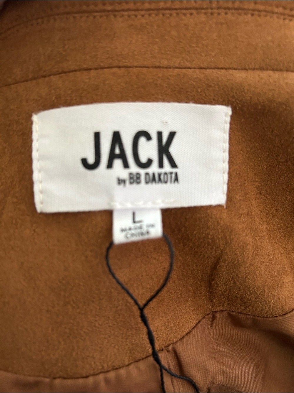 Faux Suede Jacket Motorcycle Style Jacket Dakota Jacket Rust Brown Faux Suede - Picture 6 of 7